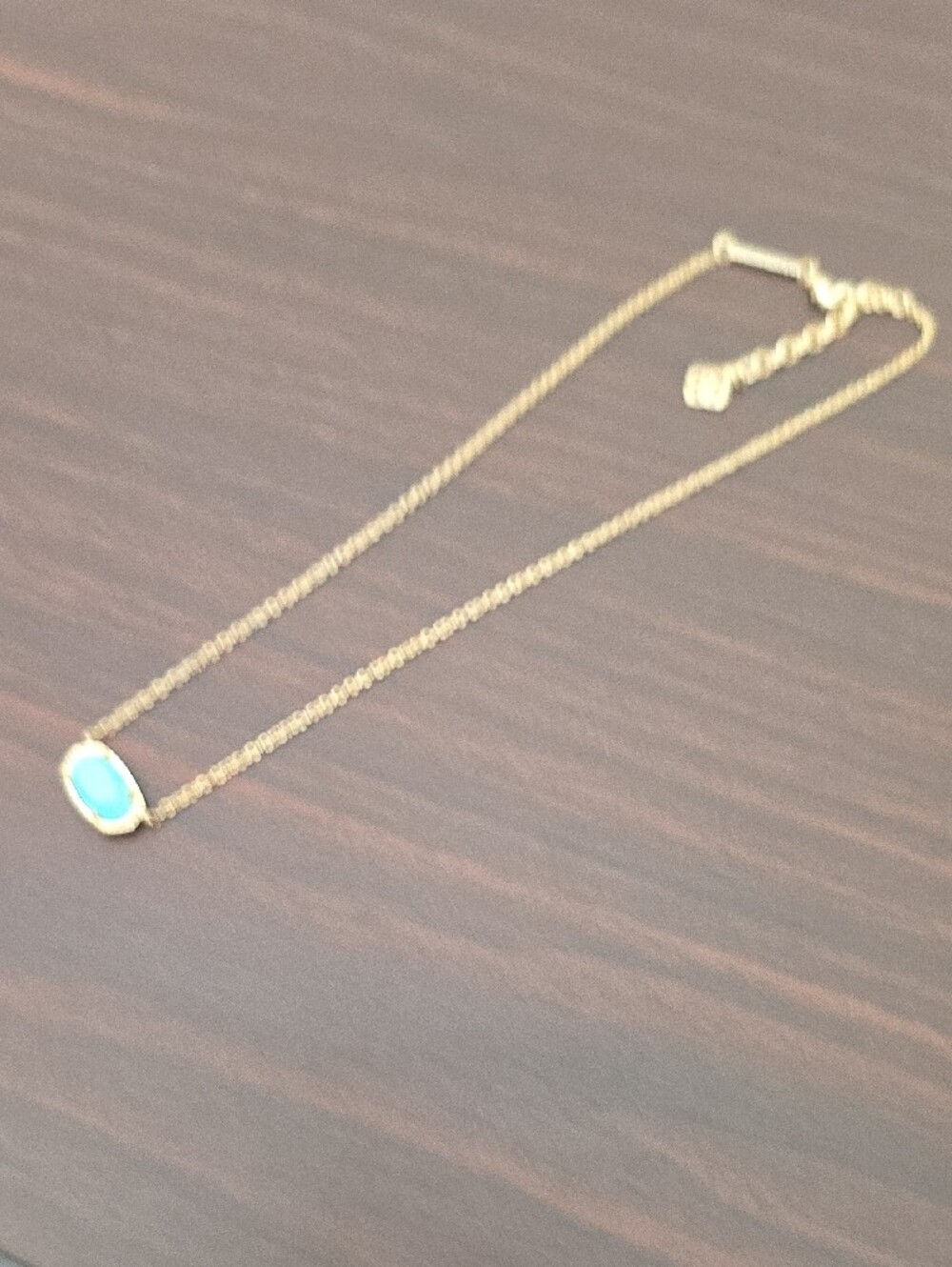 Kendra Scott Dainty Elisa Necklace with Turquoise Stone - Picture 4 of 6